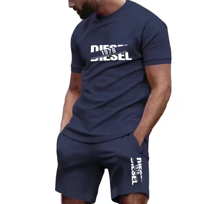Summer Clothing Men Fashion - 2026 new summer men's T-shirt+shorts set