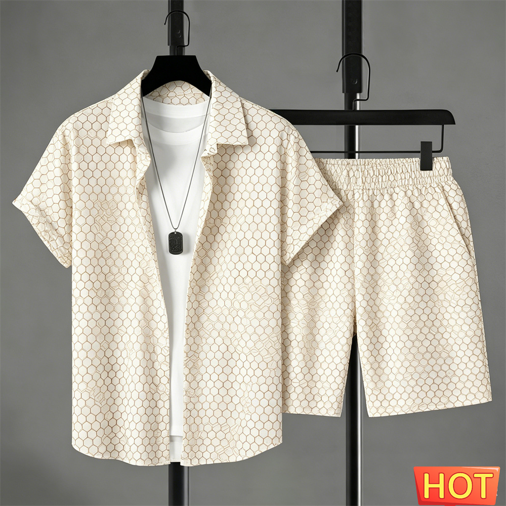 Summer Clothing Men Fashion - Summer Outfits Man Shirt Set Gradient