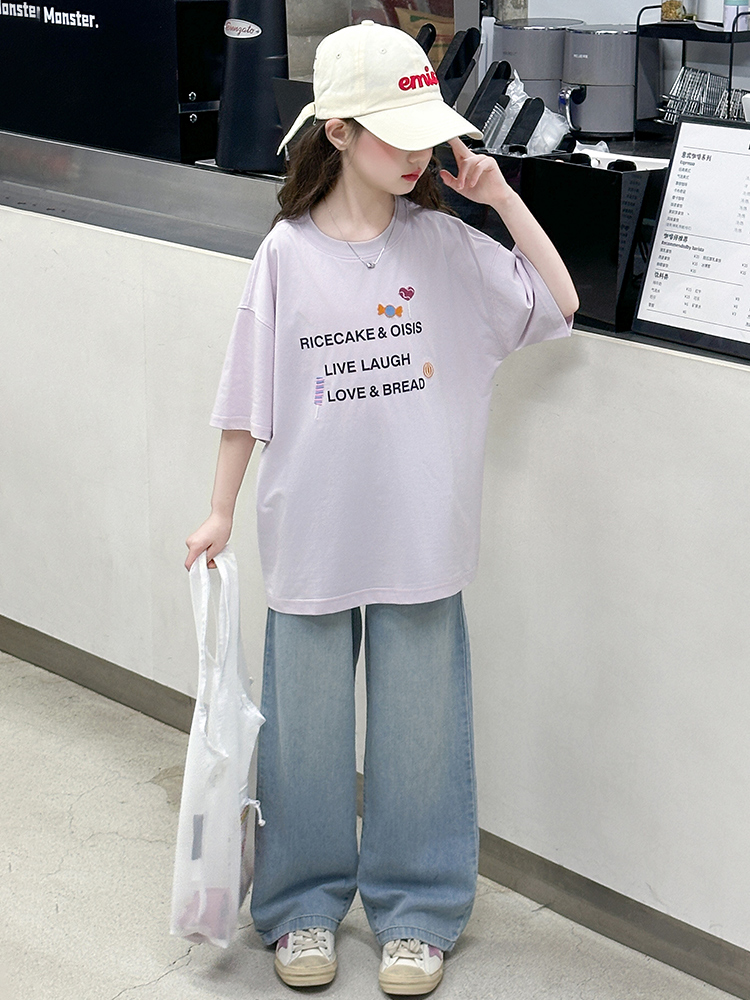 Summer Clothing Girl - Girls Summer ort Sve T-irt Set