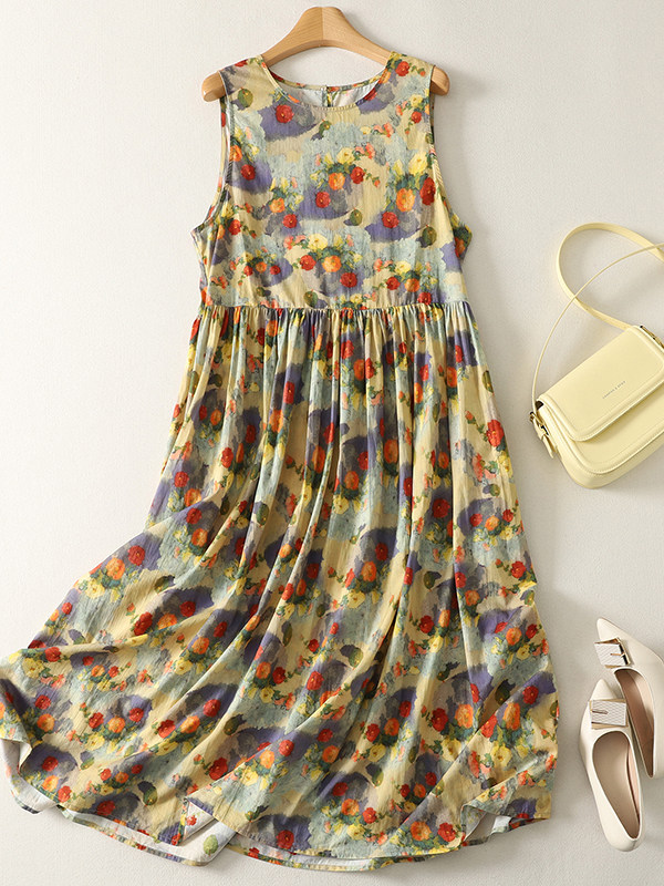 Summer Clothing Vibes - Summer Loose Floral Print Maxi Dress