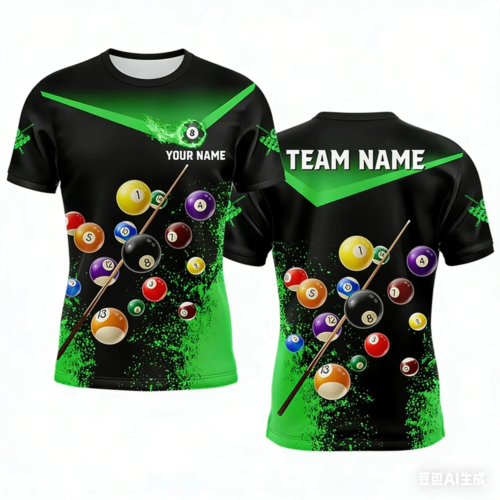 Summer Clothing Name - Fashion Billiards Sports Men's T Shirt