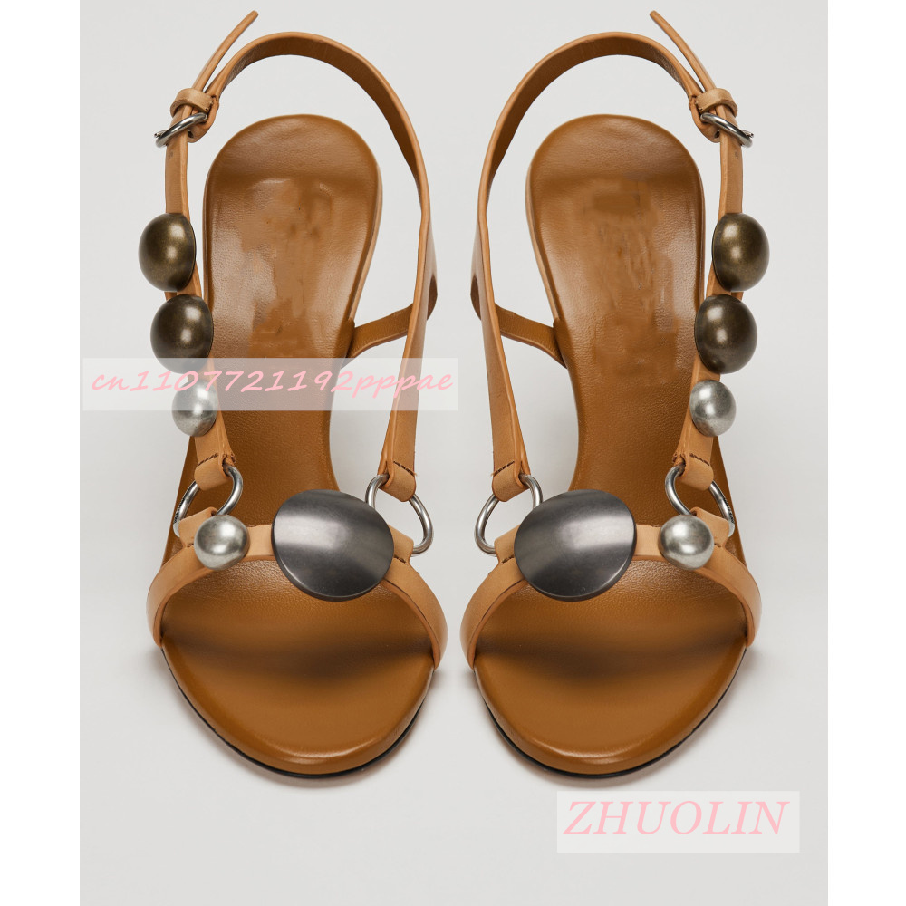 Women Metal Disc Decor Slingba - Summer Clothing Sale review and price