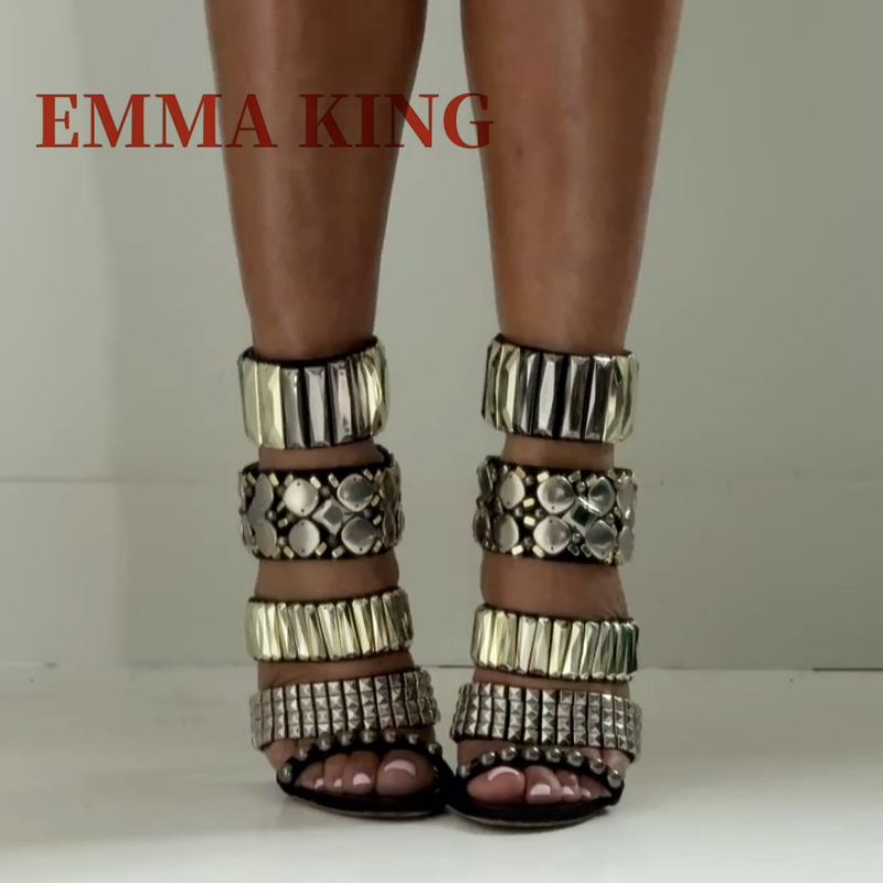 Black Embellished Ankle Strap  - Summer Clothing Sale review and price