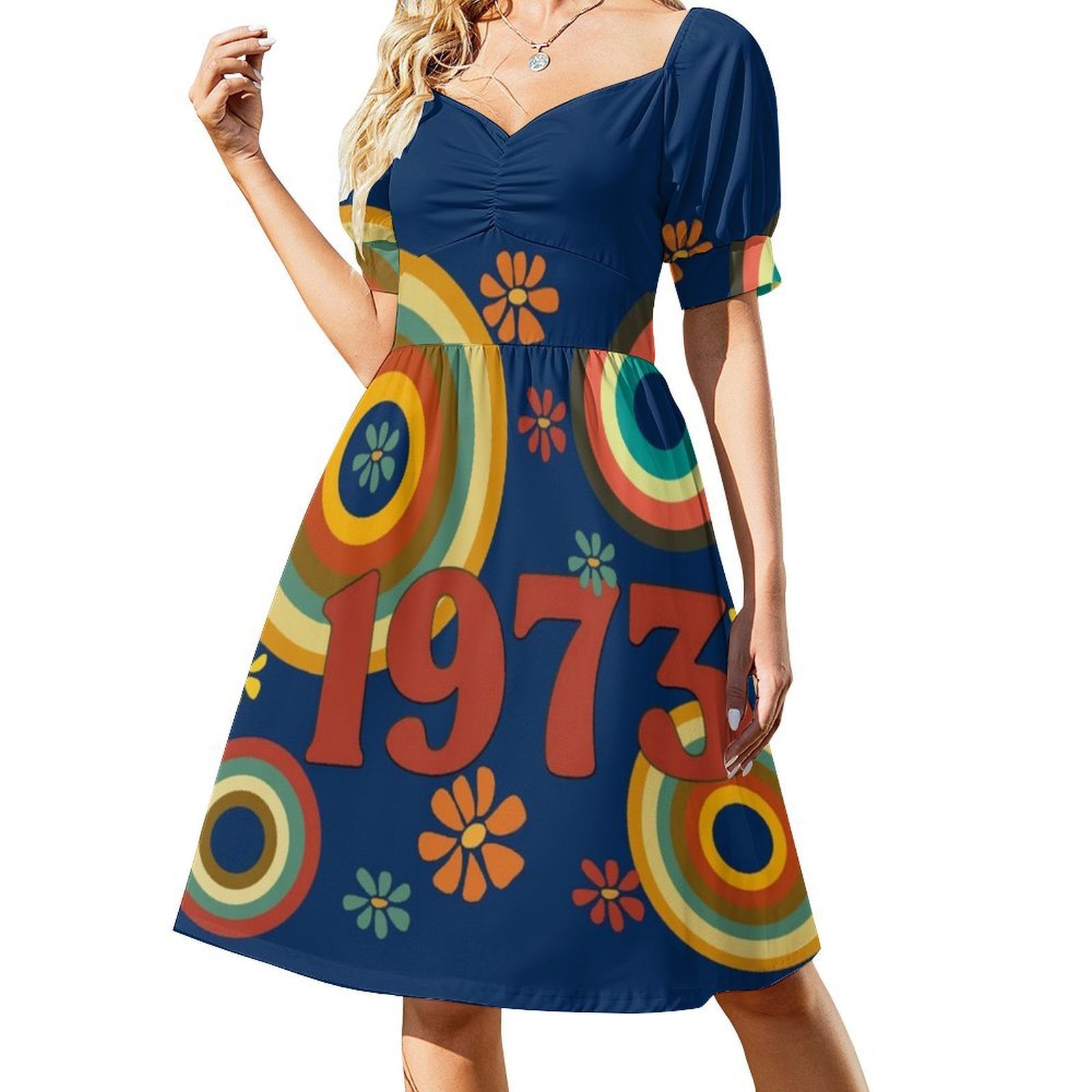 1973 Floral Smock Dress For Wo - Summer Clothing Vibes review and price
