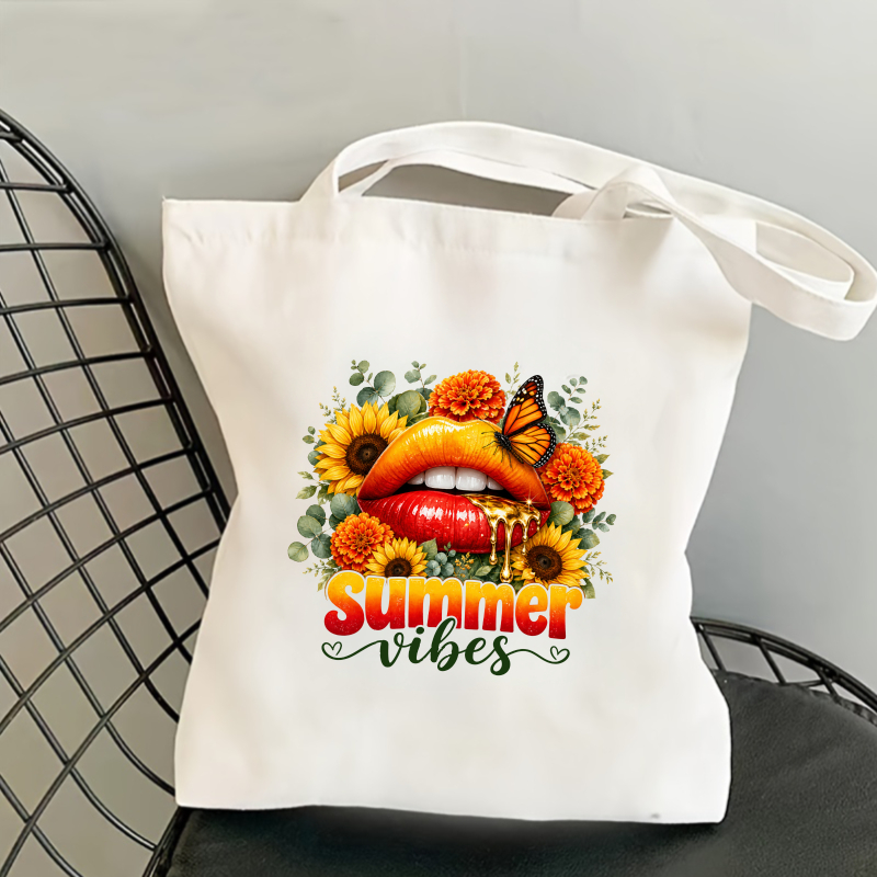 2PCS Colorful Lips Flowers But - Summer Clothing Vibes review and price