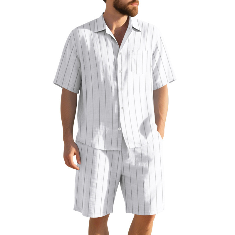 Summer Linen Suit Men's Stripe - Linen Shorts Men review and price