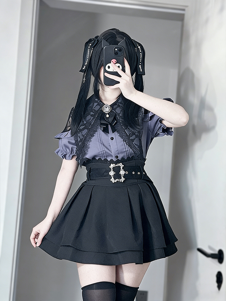 Gothic Style Shoulder Bared Sh - Summer Goth Clothing review and price