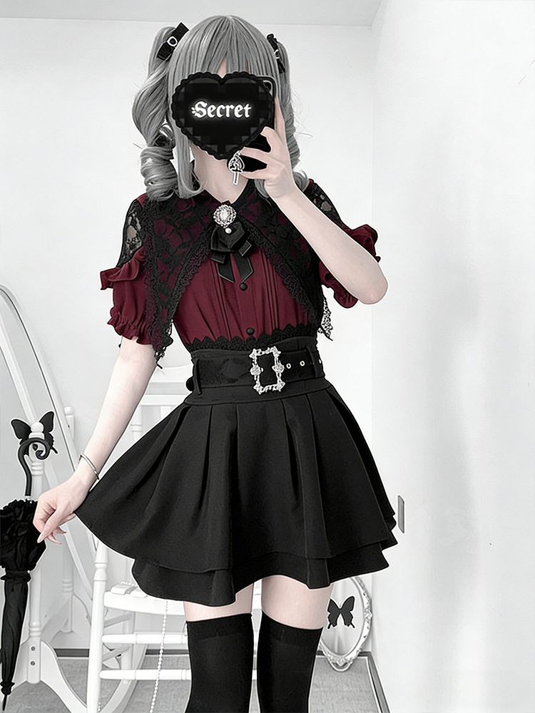 Gothic Style Shoulder Bared Sh - Summer Goth Clothing review and price