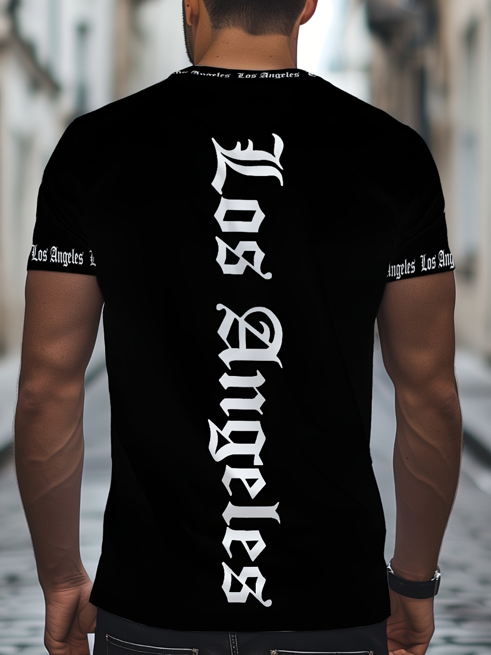 Los Angeles Gothic Font Sleeve - Summer Goth Clothing review and price