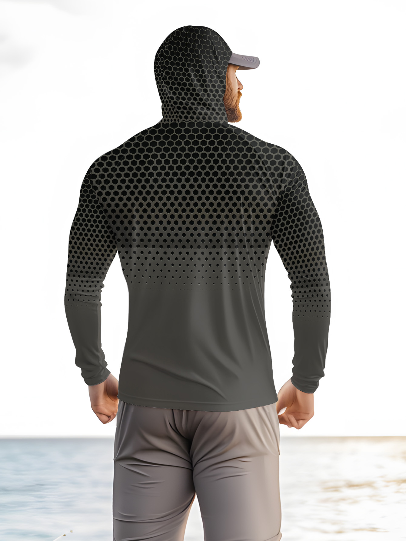 Men Hood Fishing Shirt long sl - Summer Clothing Mens review and price