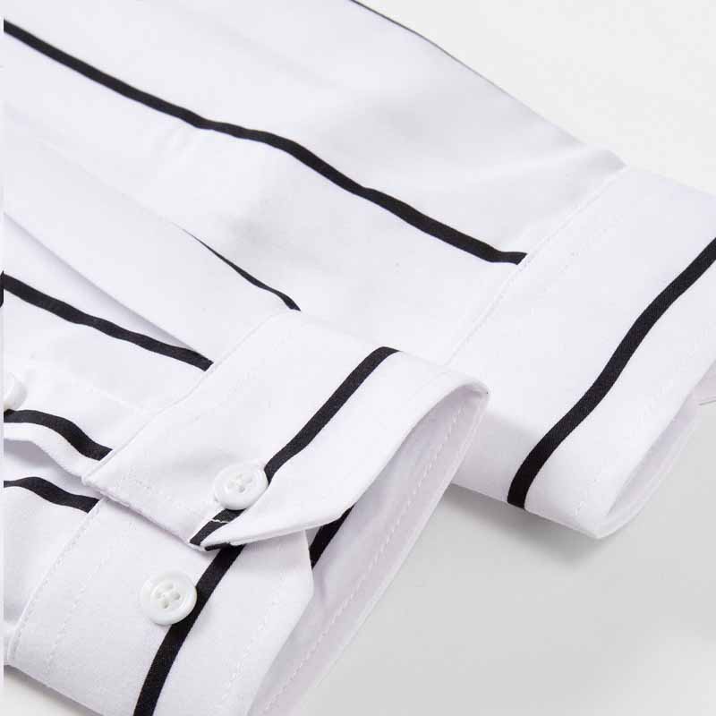 Men's Striped Dress Shirt Long - Summer Clothing Men Fashion review and price