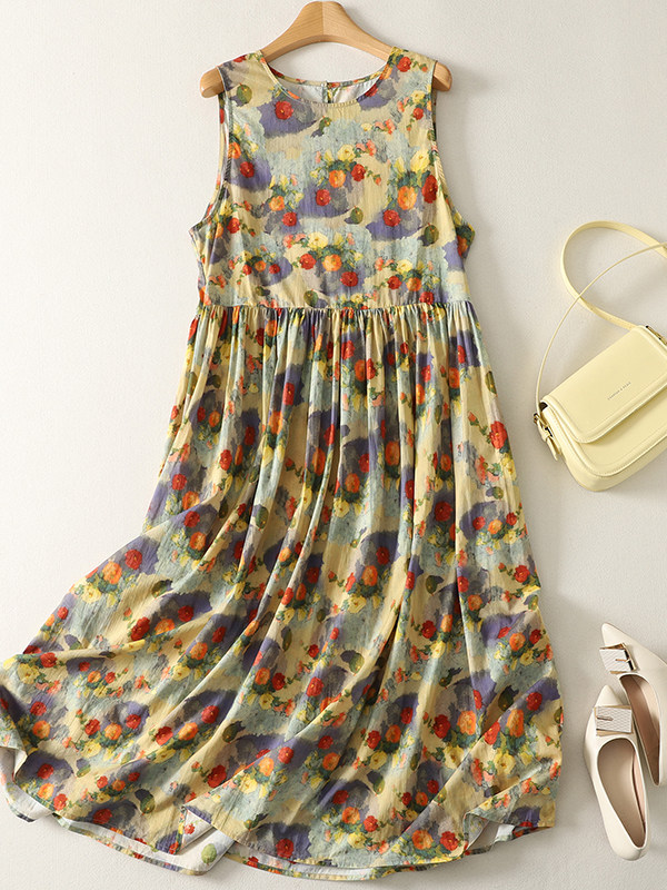 Summer Loose Floral Print Maxi - Summer Clothing Vibes review and price