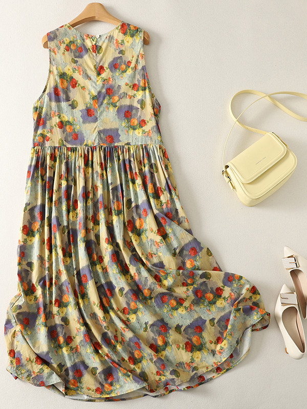 Summer Loose Floral Print Maxi - Summer Clothing Vibes review and price