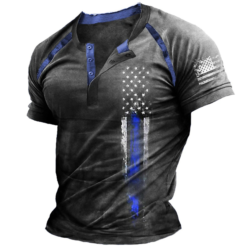 Funny 3D American Flag Print M - Summer Clothing Men Fashion review and price