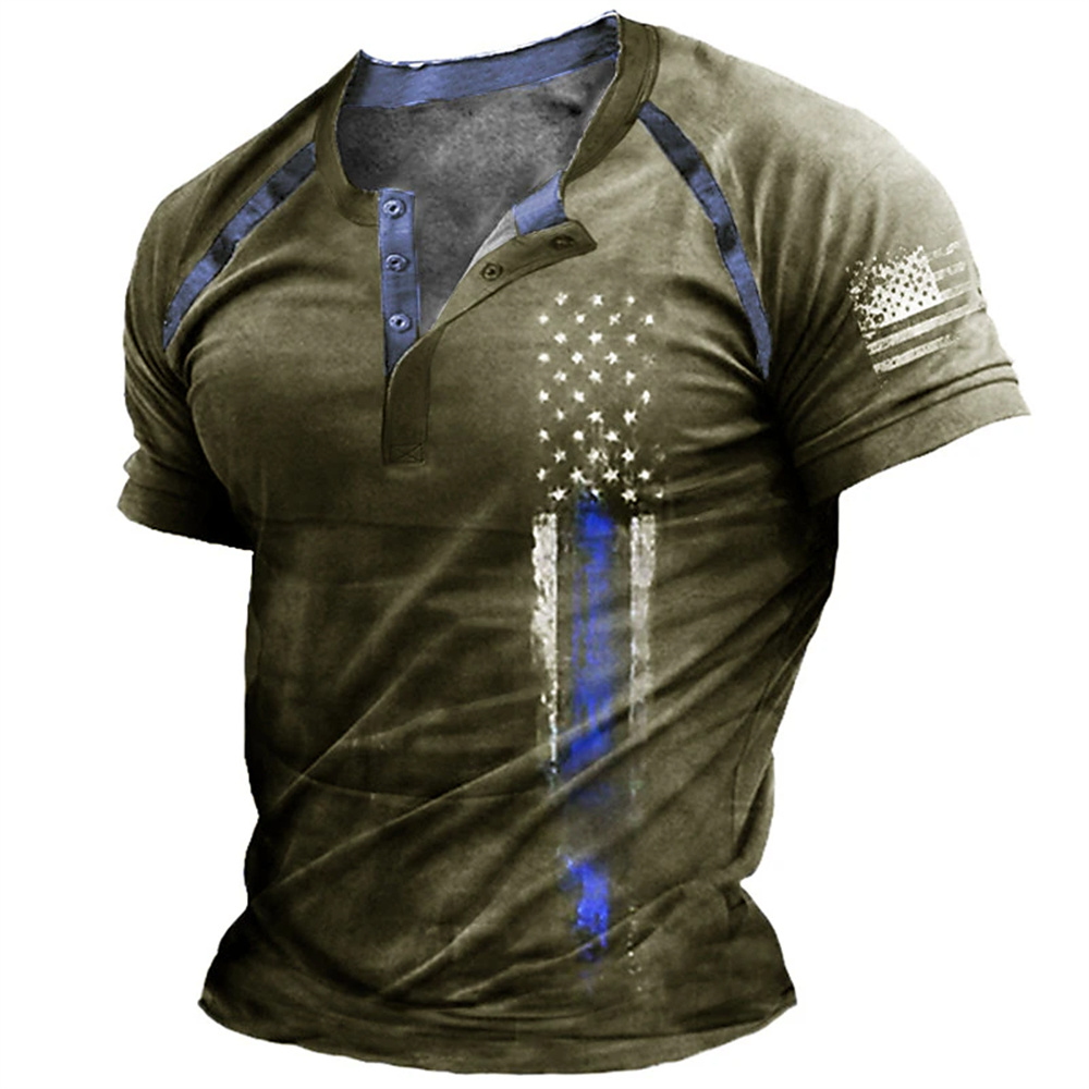 Funny 3D American Flag Print M - Summer Clothing Men Fashion review and price