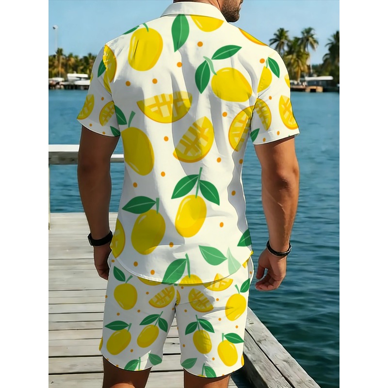 Men Linen Print Short Sleeve S - Linen Shorts Men review and price