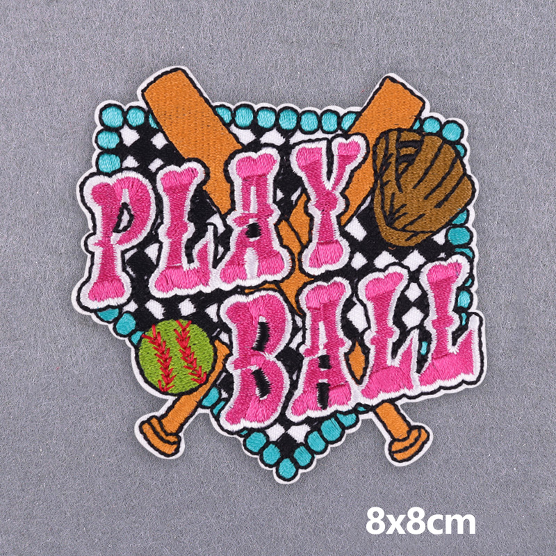 5PCS Play Ball Embroidered Pat - Summer Clothing Vibes review and price