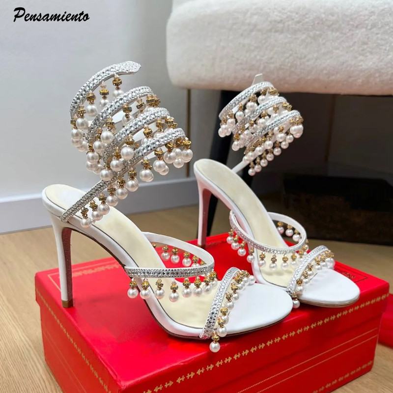 Luxury Rhinestones Pearls Tass - Summer Clothing Sale review and price