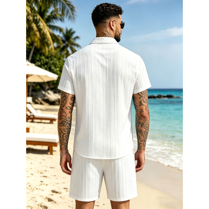 2Men's Summer Casual Suit Set， - Summer Clothing Vacation review and price