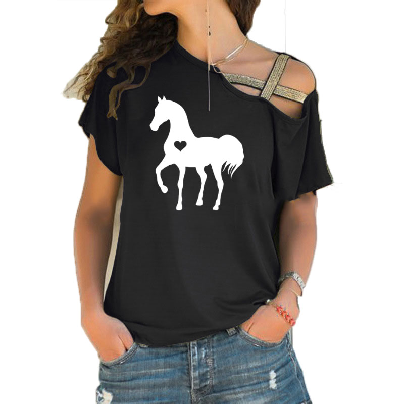 Summer New Heart horse tshirt  - Summer Equestrian Clothing review and price
