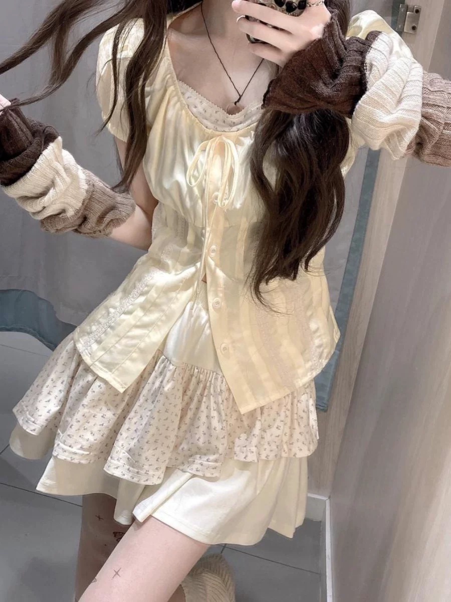 Sweet Floral Two-Piece Set for - Summer Clothing Girl review and price
