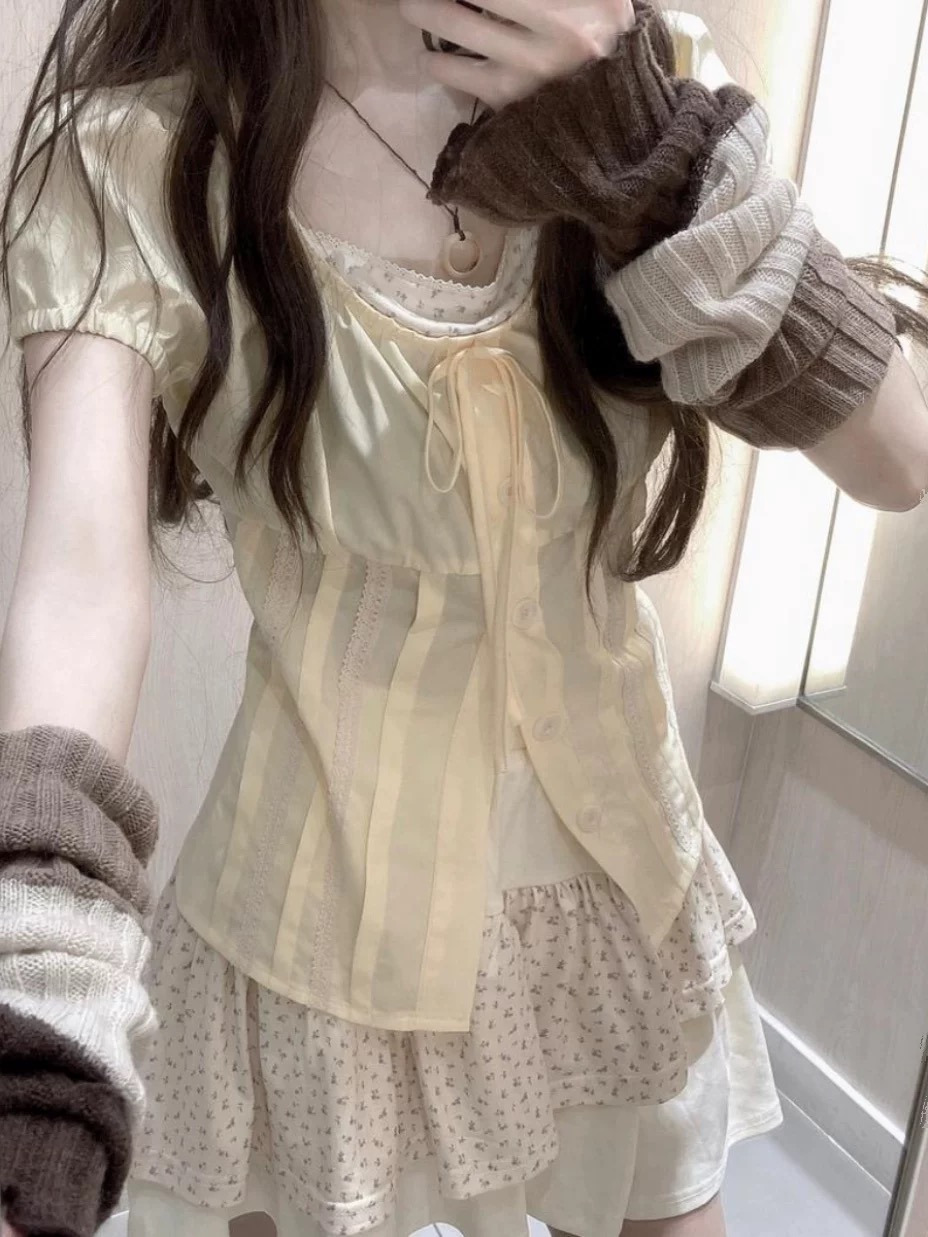 Sweet Floral Two-Piece Set for - Summer Clothing Girl review and price