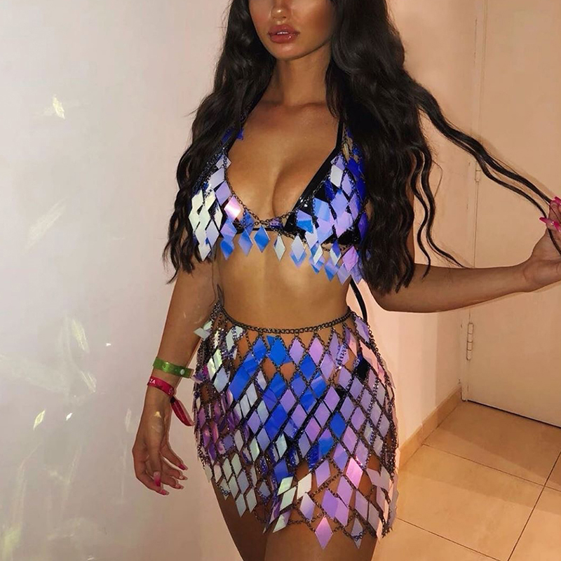 FestivalQueen Women's Sequined - Summer Goth Clothing review and price