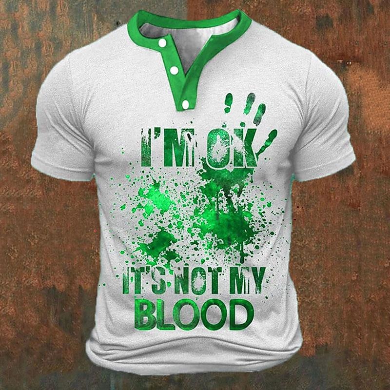 Funny 3D Letter Print Men's He - Summer Clothing Men Fashion review and price