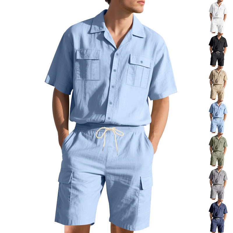 Men's Summer Linen Solid Color - Linen Shorts Men review and price