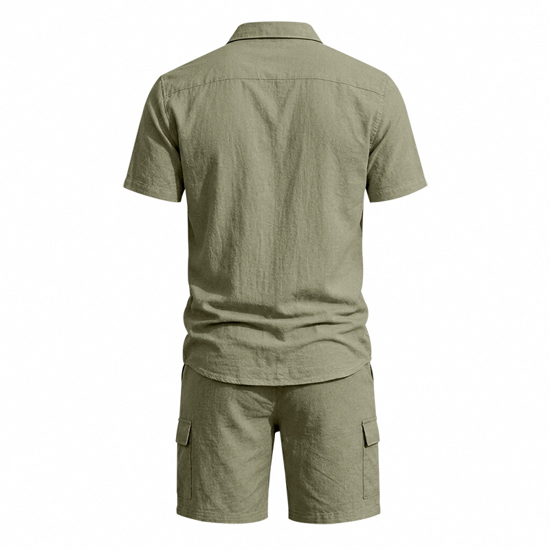 Men Summer American Linen Two  - Linen Shorts Men review and price