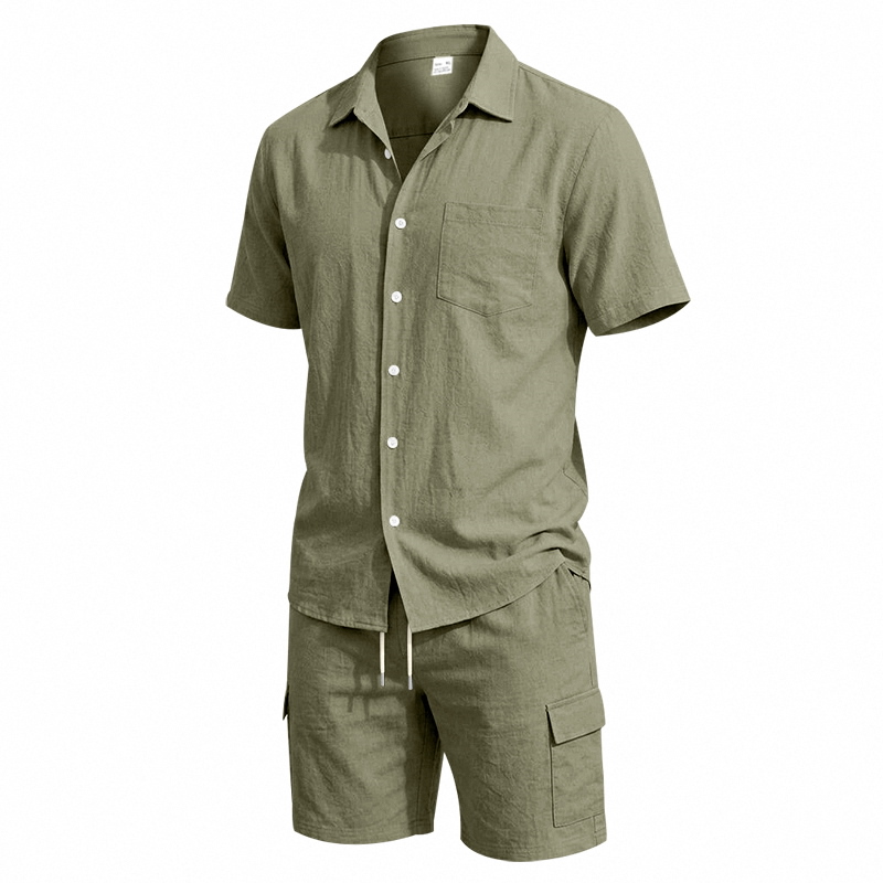 Men Summer American Linen Two  - Linen Shorts Men review and price